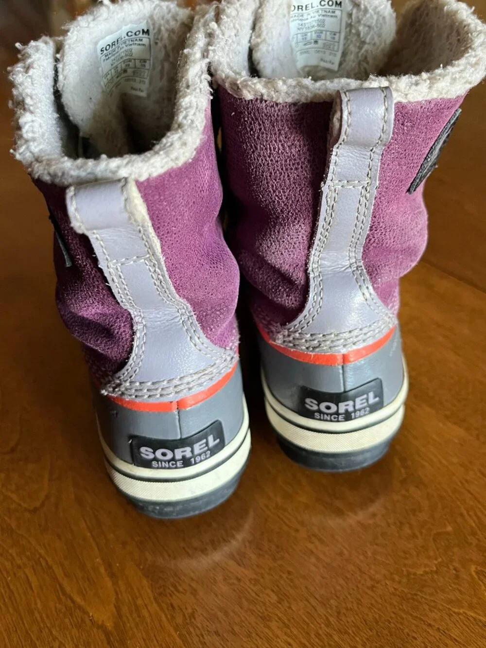 Sorel purple cozy winter boots 1